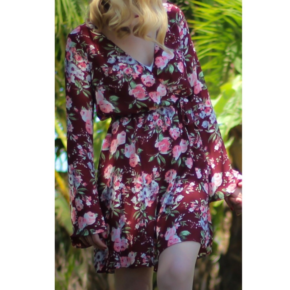 Floral Bell Sleeve Dress